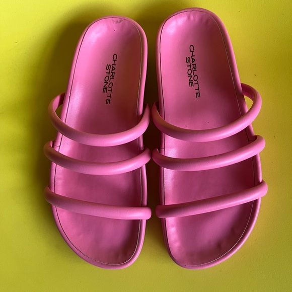 Charlotte Stone Dolly Slide Sandals - Picture 2 of 4